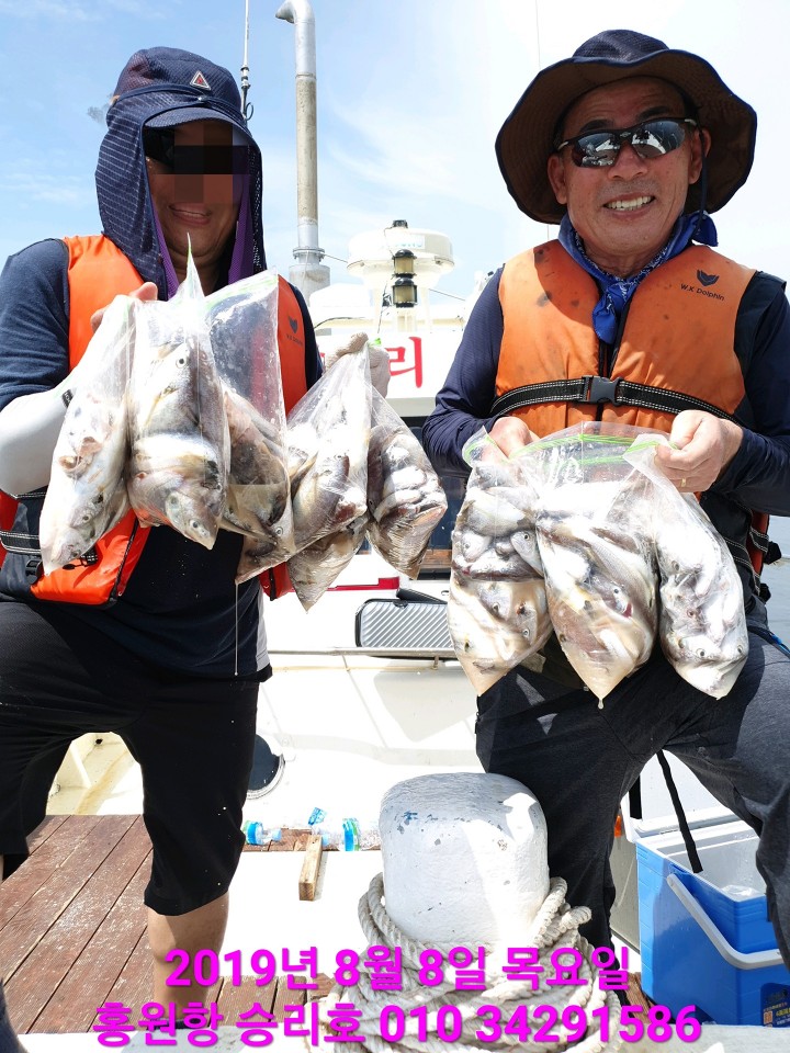 8월8일 승리호 2분 독선 백조기 쿨러 조황입니다!!