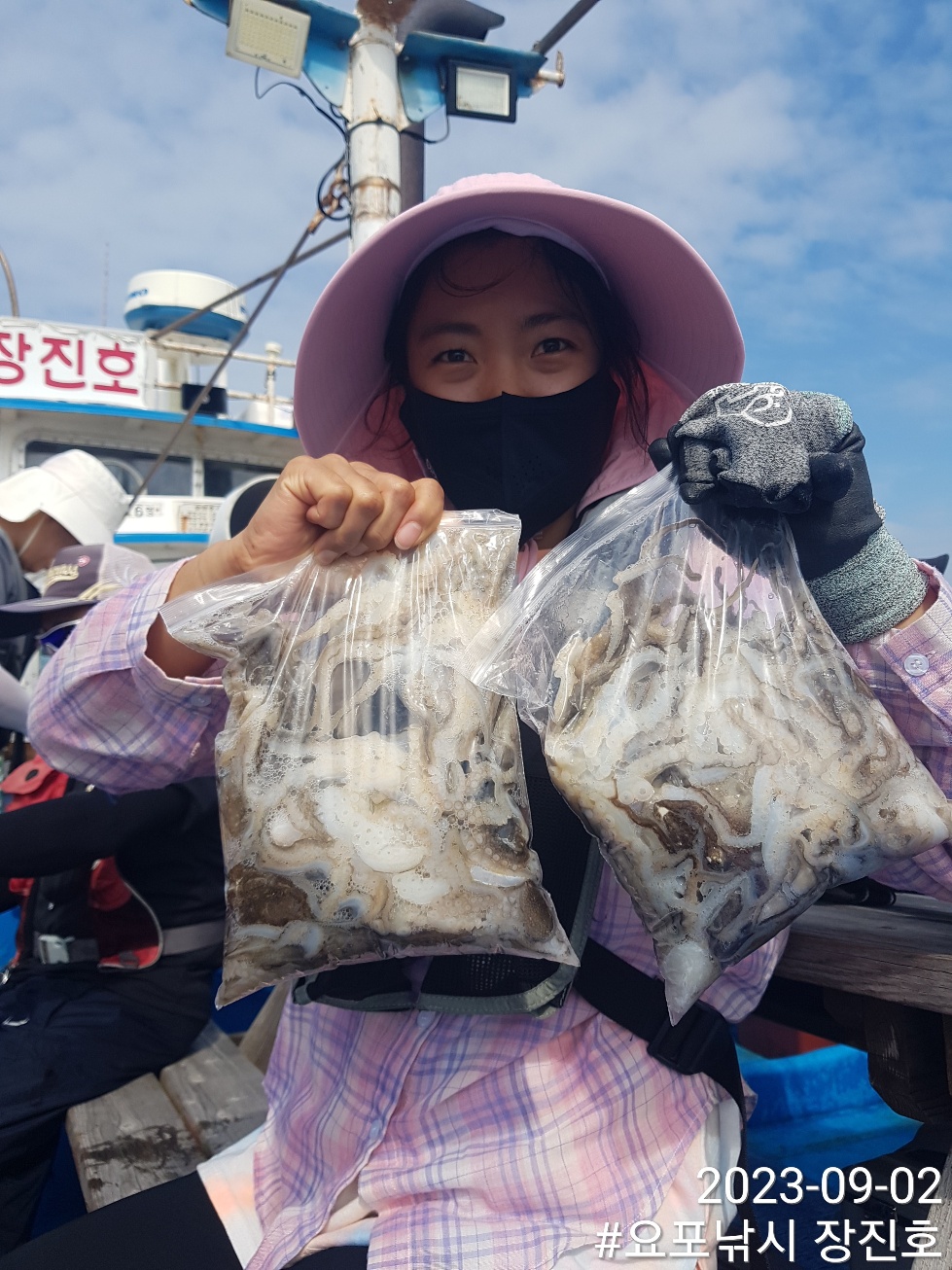 *쭈꾸미* (낚시의원조 홍원항) 9월2일 요포낚시 ~제1선단~ 장진호 쭈꾸미 조황입니다!!